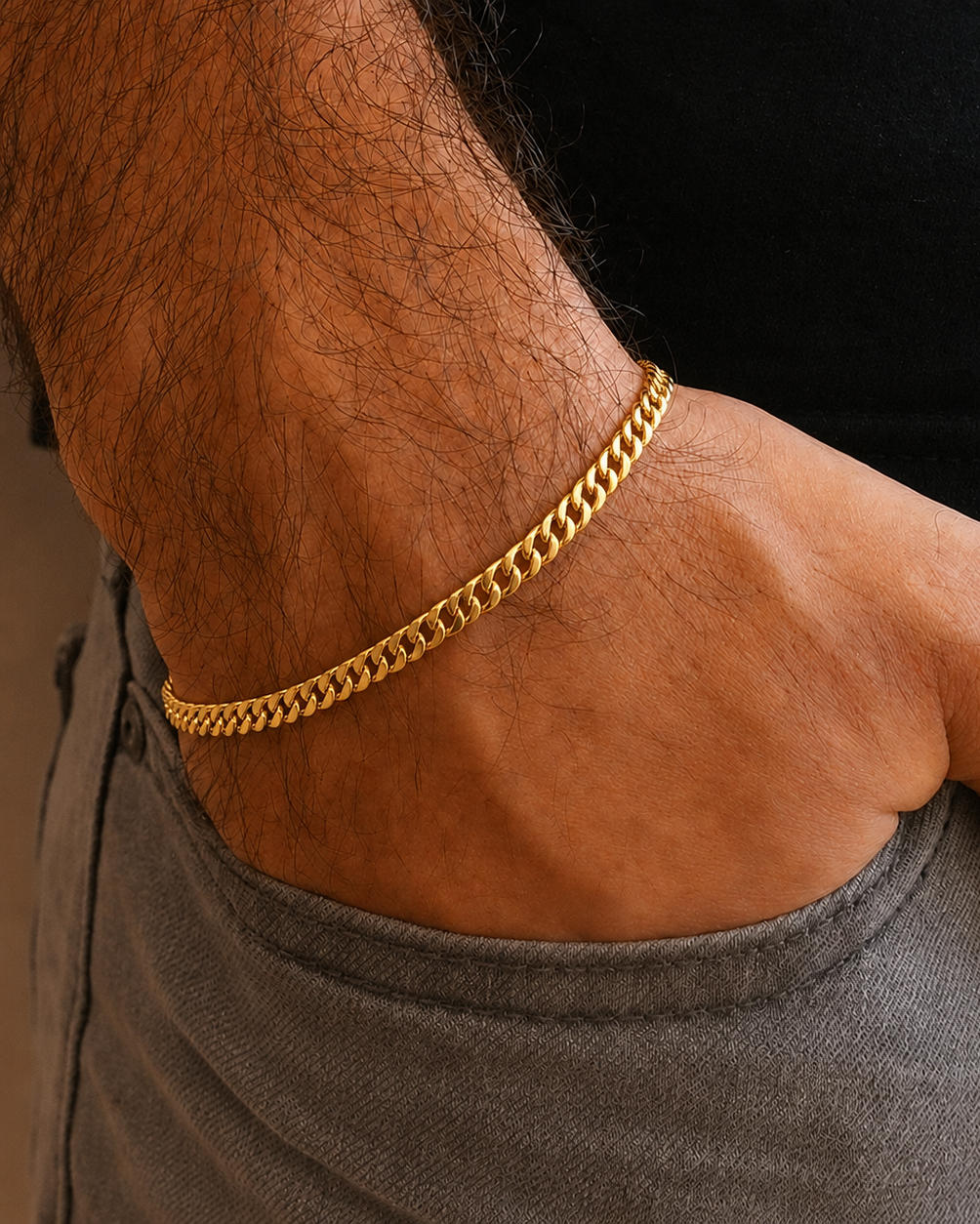 CUBAN BRACELET 3MM | 18K GOLD